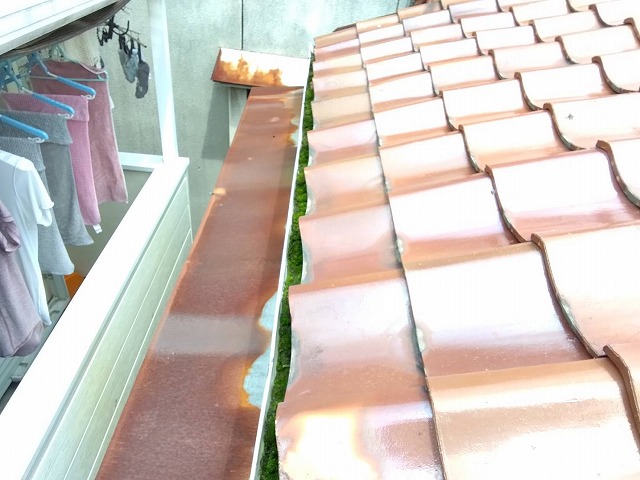 庇板金の錆